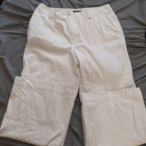 White wide bottom jeans